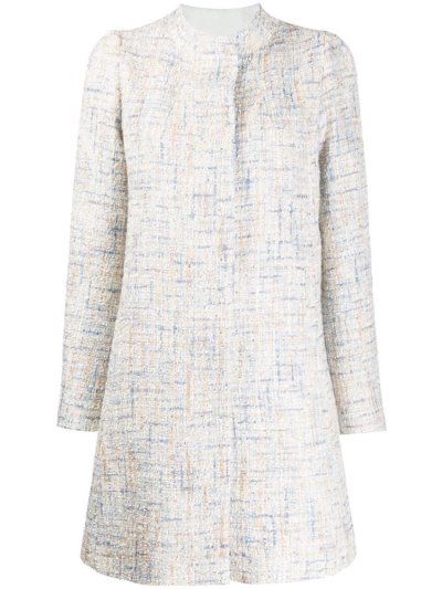 Armani Emporio Tweed Tailored Coat Mäntel Damen Blau | H9KDD2ON