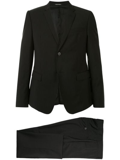 Armani Emporio Two Piece Formal Anzüge Herren Schwarz | J03TTABP