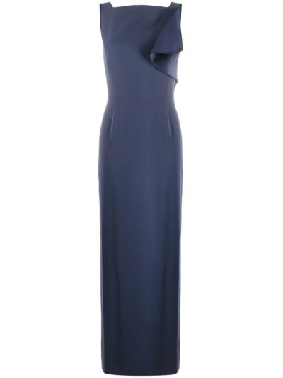 Armani Emporio V Back Draped Detail Kleider Damen Blau | CZ90A0FT
