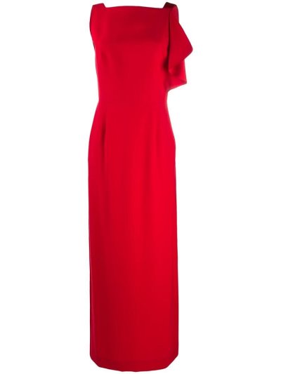 Armani Emporio V Back Long Kleider Damen Rot | C8BVC2TZ