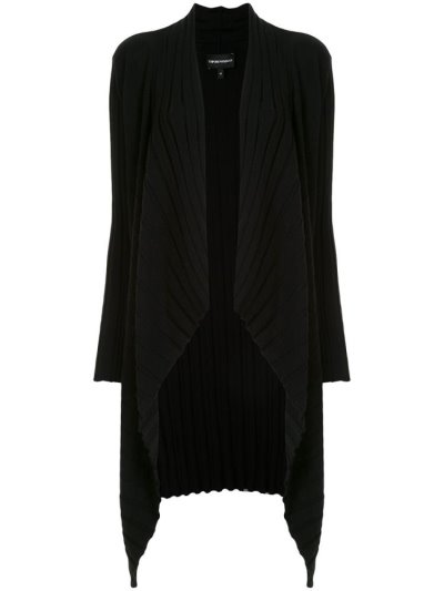 Armani Emporio Waterfall Hem Strickjacke Damen Schwarz | HT7ZJTQ9