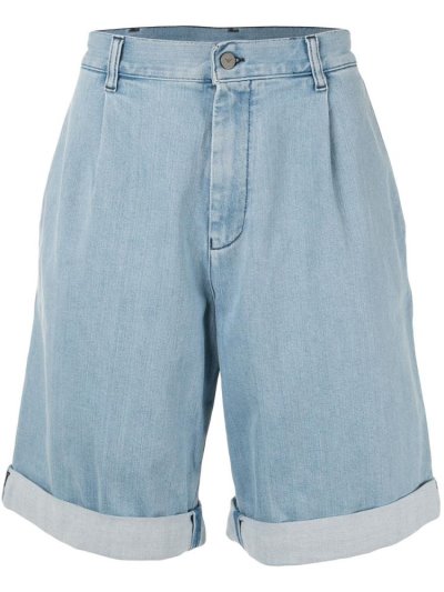 Armani Emporio Weite Leg Denim Kurze Hose Herren Blau | BG24KQX7