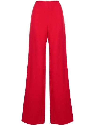 Armani Emporio Weite Leg High Waisted Hose Damen Rot | 3F83I9ZX