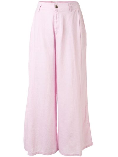 Armani Emporio Weite Leg High Waisted Hose Damen Rosa | IUJ9BG3O