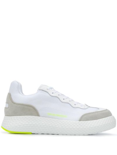 Armani Emporio Wildleder Panel Chunky Sole Sneakers Herren Weiß | 69HSYNVW