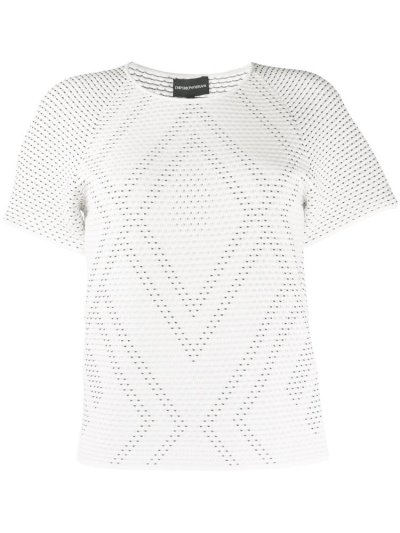 Armani Emporio Woven Detail Bomberjacke Damen Weiß | C5W8RC6B