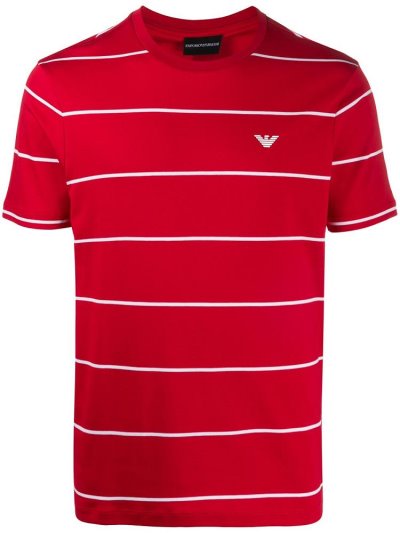 Armani Emporio Woven Stripe Bomberjacke Herren Rot | NKWHUBFY