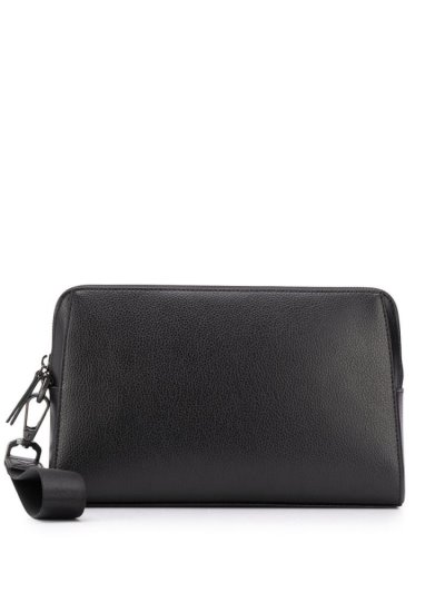 Armani Emporio Wrist Riemen Clutch Tasche Herren Schwarz | VWH3WKO1