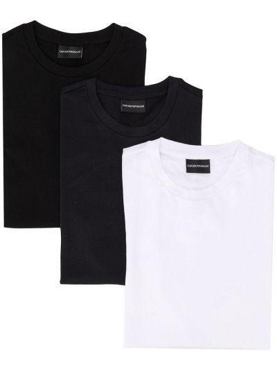 Armani Emporio X 3 Pack Baumwoll Bomberjacke Herren Weiß Schwarz | SQJ6V2IW