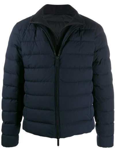 Armani Emporio Zipped Down Jackets Jacke Herren Blau | CFUTQ4ZG