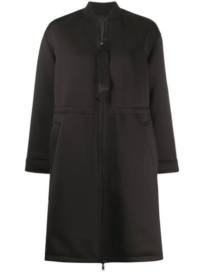 Armani Emporio Zipped Midi Mäntel Damen Schwarz | OQ2Q4I4J