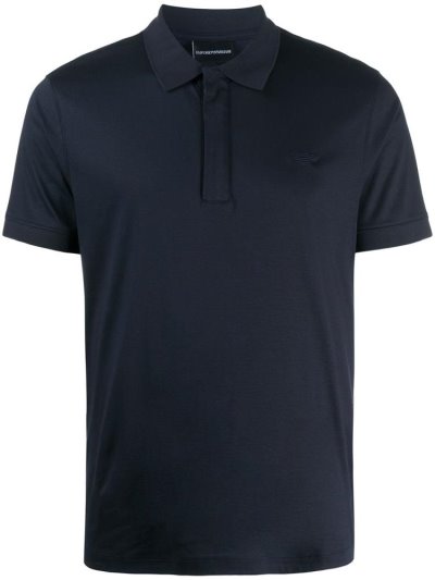 Armani Emporio Zipped Polo Hemd Herren Blau | QBLJ05L9