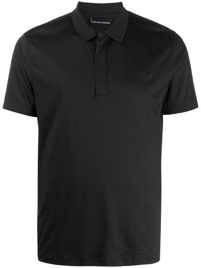Armani Emporio Zipped Polo Hemd Herren Schwarz | ZOZ8ONTN
