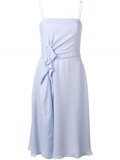 Armani Emporio Ärmellose Midi Kleider Damen Blau | 2WPBLT8U