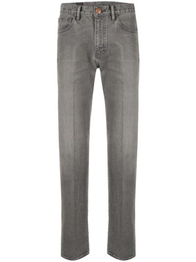 Giorgio Armani 5 Pocket Jeans Herren Grau | G3IEQVQH