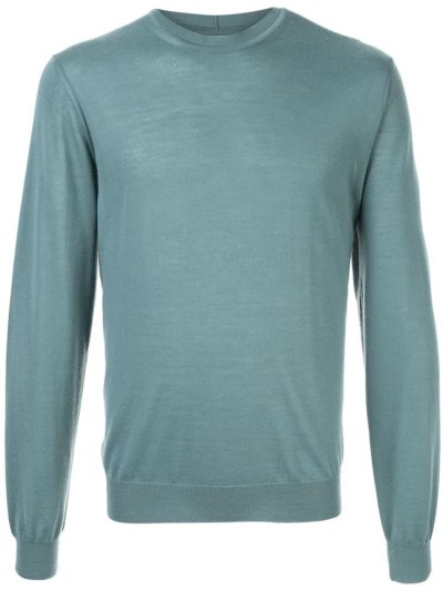 Giorgio Armani Basic Jumper Herren Grün | BIGGFOYH