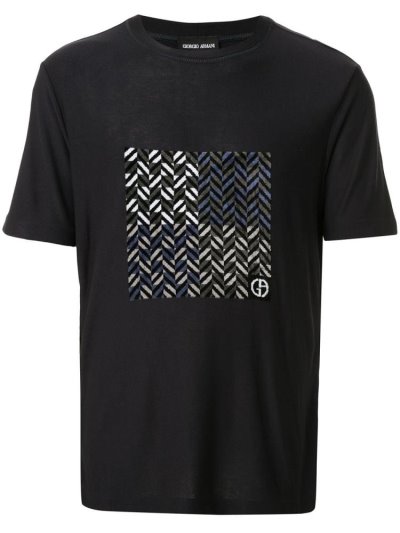 Giorgio Armani Chevron Logo Bomberjacke Herren Schwarz | C44WCUKG