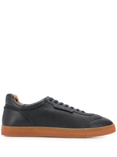 Giorgio Armani Contrasting Sole Sneakers Herren Blau | 7KPN5OWP