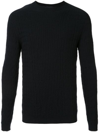 Giorgio Armani Croc Jacquard Jumper Herren Schwarz | A4V2Y0NY