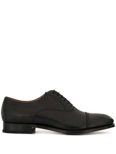 Giorgio Armani Decorative Perforation Spitze Up Shoes Schuhe Herren Schwarz | 6UPZE2YH