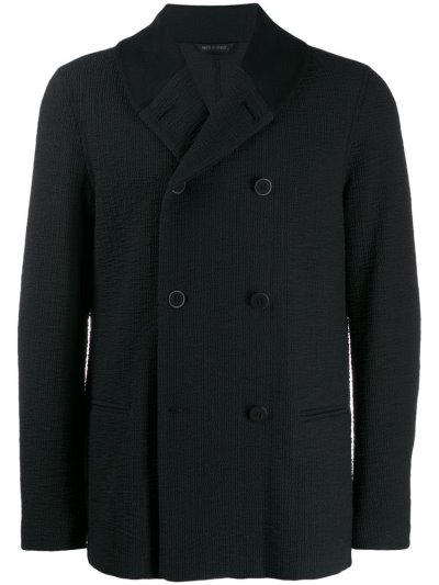 Giorgio Armani Double Breasted Soft Jacke Herren Blau | ENVSVG9F