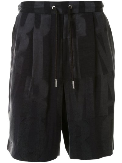 Giorgio Armani Drawstring Branded Kurze Hose Herren Blau | OPWXKIQ6