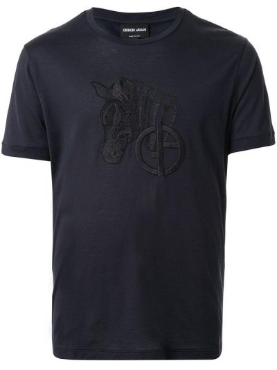 Giorgio Armani Embroidered Bomberjacke Herren Blau | 5T24WUE2