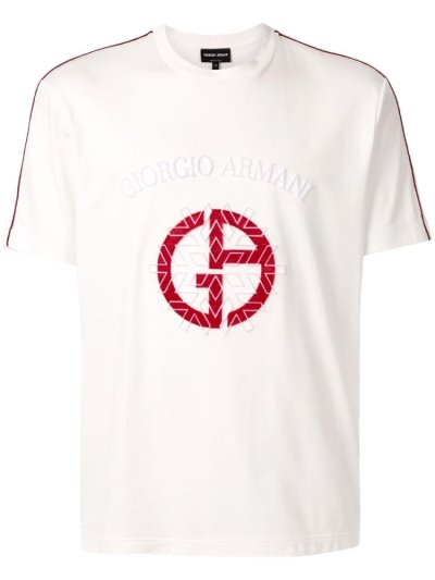 Giorgio Armani Embroidered Logo Bomberjacke Herren Weiß | 2V4Y5LRK