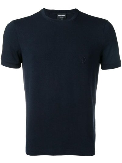 Giorgio Armani Embroidered Logo Bomberjacke Herren Blau | QFGBSCDV