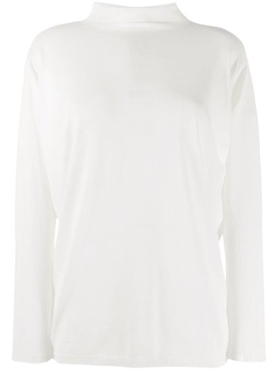 Giorgio Armani Funnel Neck Long Sleeve Jumper Damen Weiß | NOPTCWVE