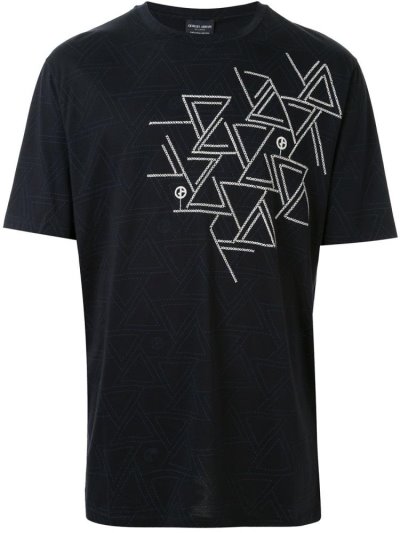 Giorgio Armani Geometric Print Bomberjacke Herren Blau | 6IBIUOQP