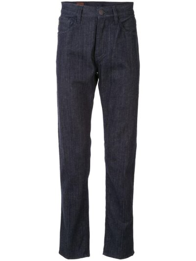 Giorgio Armani High Rise Straight Leg Jeans Herren Blau | QYCEBFA8
