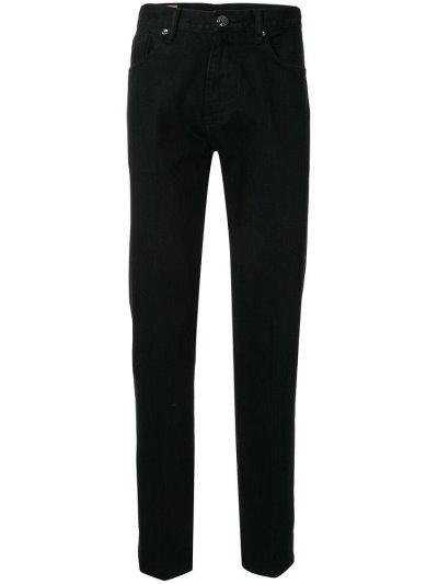Giorgio Armani High Rise Straight Jeans Herren Schwarz | X1MX67VX