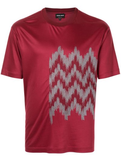 Giorgio Armani Jacquard Detail Bomberjacke Herren Rot | N178RCZM