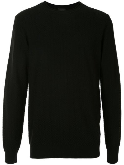 Giorgio Armani Klassische Crew Neck Jumper Herren Schwarz | SSENC9UW