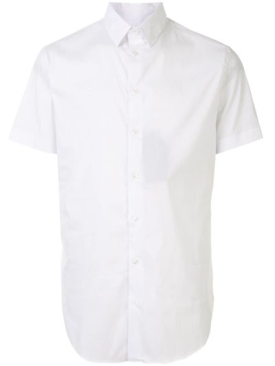 Giorgio Armani Kurzes Sleeve Fitted Hemd Herren Weiß | YI9KUZ28