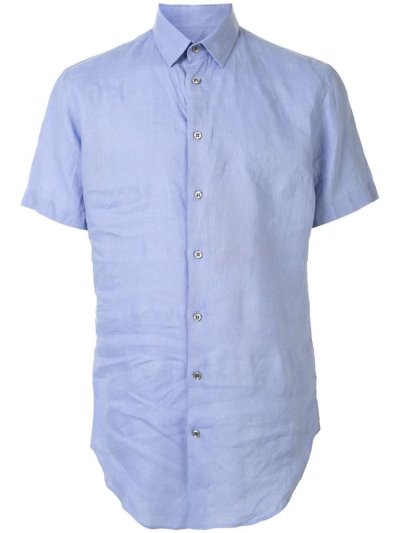 Giorgio Armani Kurzes Sleeve Hemd Herren Blau | 5PMP1DDG