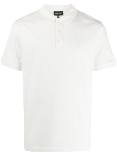 Giorgio Armani Kurzes Sleeve Polo Hemd Herren Weiß | JQTKKRU3