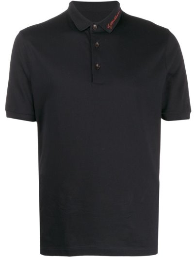 Giorgio Armani Kurzes Sleeve Polo Hemd Herren Schwarz | OOIGKI7P