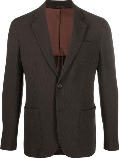 Giorgio Armani Laufschuhe Buttoned Blazer Herren Braun | 1ZJXJVDV