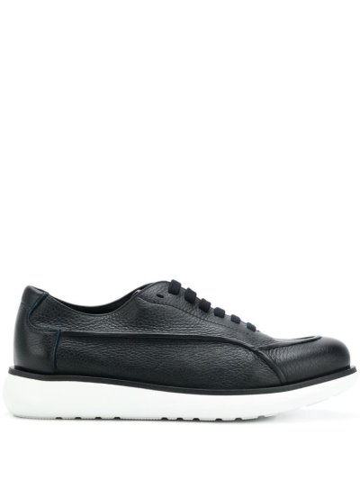 Giorgio Armani Leder Spitze Up Shoes Schuhe Herren Blau | 0B0OQIRR