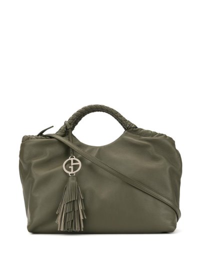 Giorgio Armani Logo Charm Tragetaschen Damen Grün | YHWVGVCM