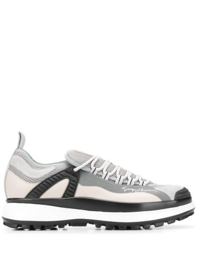 Giorgio Armani Logo Colour Block Sneakers Herren Grau | LU8P0JCR