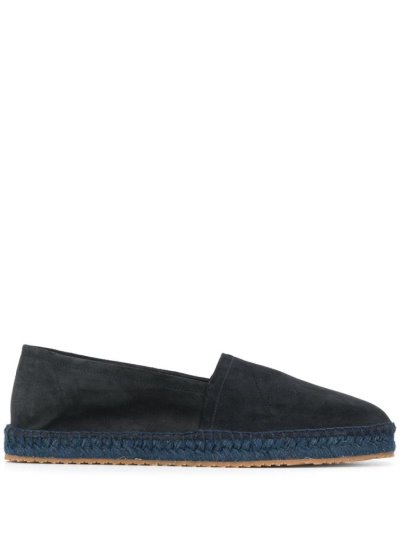 Giorgio Armani Logo Embroidered Espadrilles Schuhe Herren Blau | AYH2Y6KV