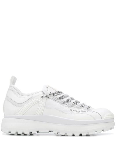 Giorgio Armani Logo Patch Low Top Sneakers Herren Weiß | 2EM6GLHJ