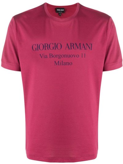 Giorgio Armani Logo Print Bomberjacke Herren Rot | HOPRNYZP