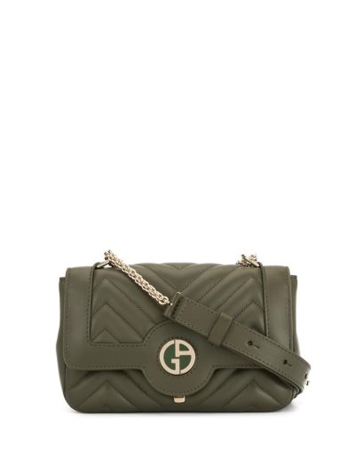 Giorgio Armani Logo Quilted crossbody taschen Damen Grün | HNQPWRLF