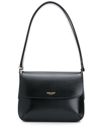 Giorgio Armani Logo Stamp Schultertaschen Damen Schwarz | WZ3S9NSX