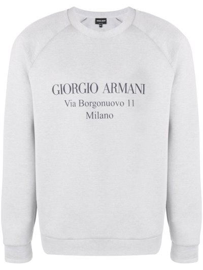 Giorgio Armani Logo Sweatshirts Herren Grau | XHX6T80U