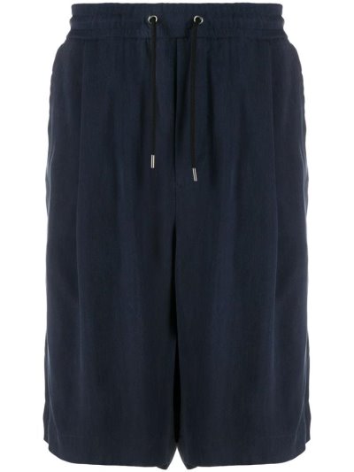 Giorgio Armani Long Relaxed Kurze Hose Herren Blau | V5YRU1WR